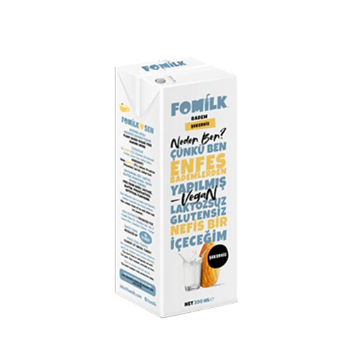 Fomilk Şekersiz Badem Sütü (200 ml)