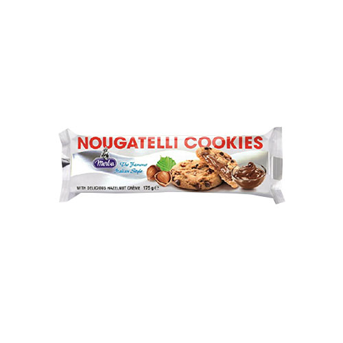 Merba Nougatelli Cookies Çikolata Parçacıklı Fındıklı (175 g)